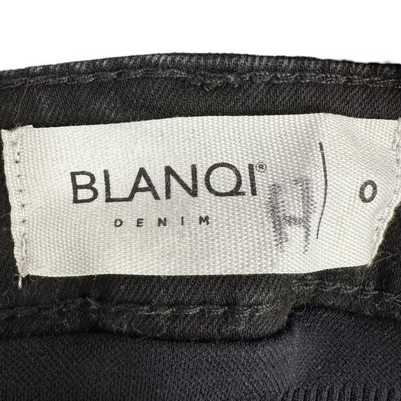 BLANQI Black Distressed Skinny Fit High Waisted Ripped Knees Jeans Maternity 0 - Picture 3 of 7